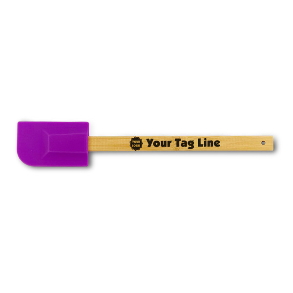 Custom Logo & Tag Line Silicone Spatula - Purple (Personalized)