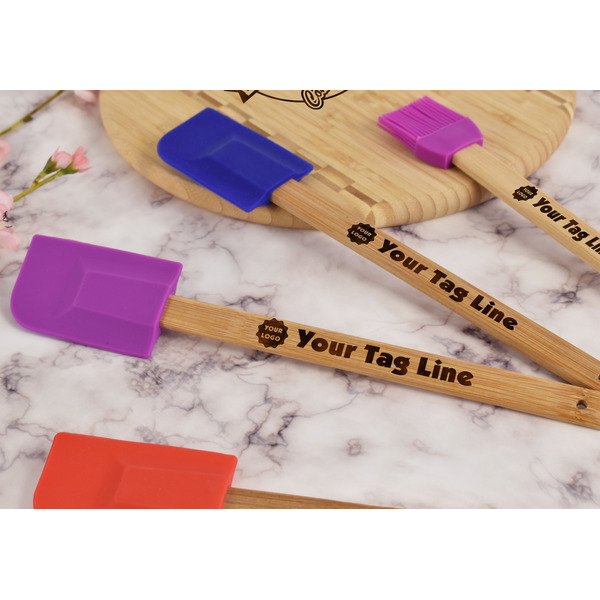 Logo & Tag Line Silicone Spatula - Purple - Lifestyle