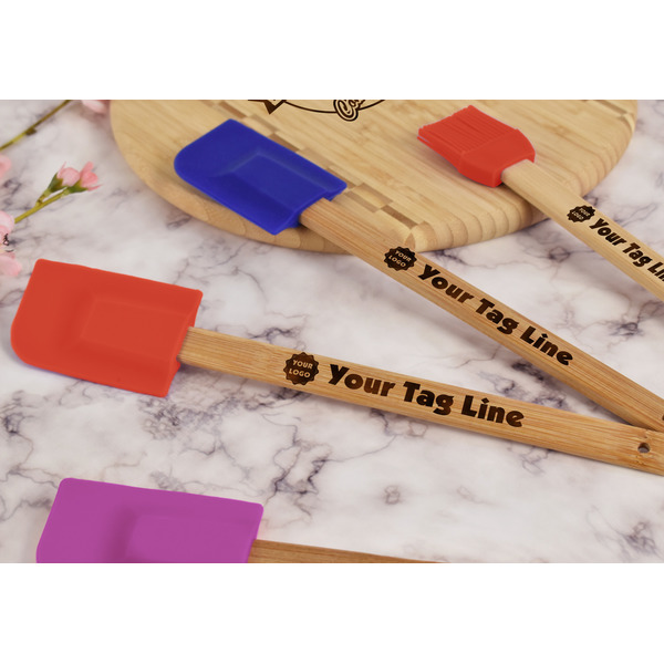 Logo & Tag Line Silicone Spatula - Red - Lifestyle