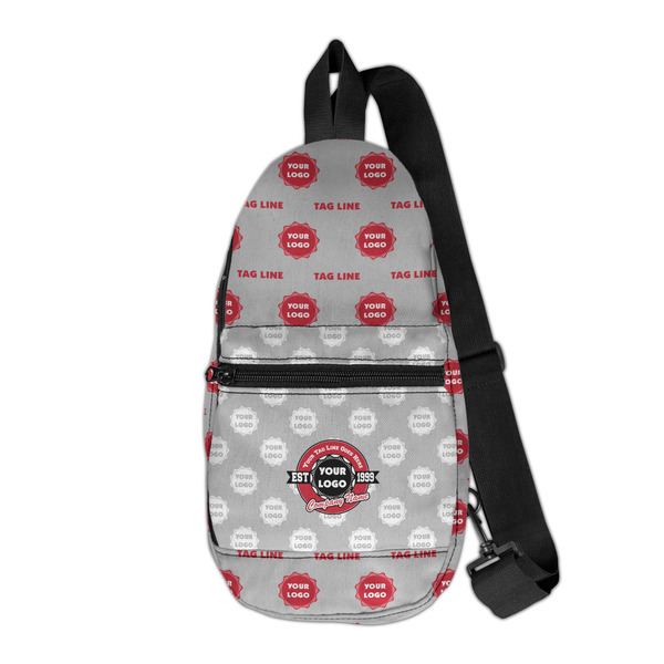 Custom Logo & Tag Line Sling Bag w/ Logos