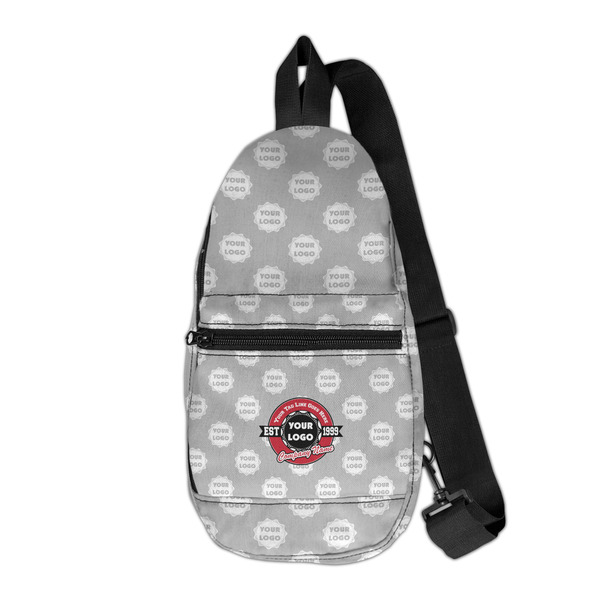 Custom Logo & Tag Line Sling Bag w/ Logos