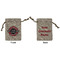 Logo & Tag Line Small Burlap Gift Bag - Front and Back