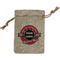 Logo & Tag Line Small Burlap Gift Bag - Front
