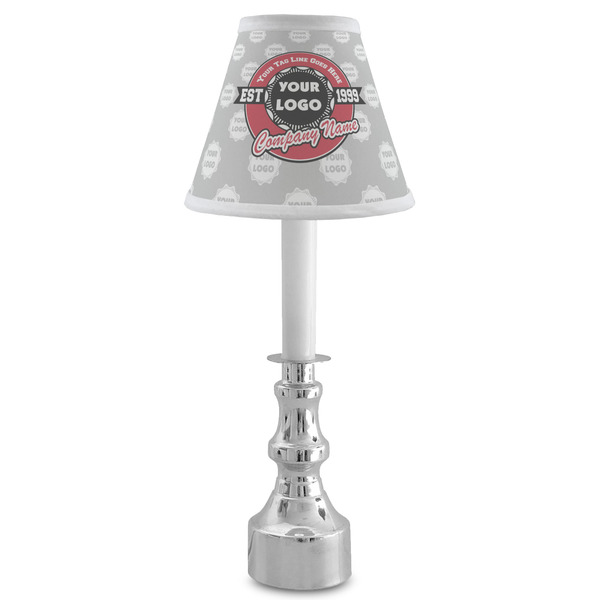 Logo & Tag Line Small Chandelier Lamp - LIFESTYLE (on candle stick)