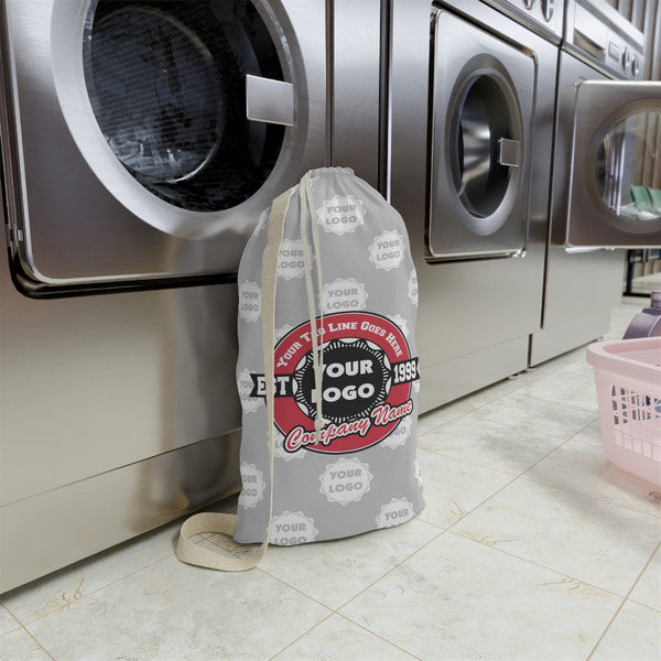 Logo & Tag Line Small Landry Bag - In Context