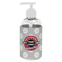 Logo & Tag Line Plastic Soap / Lotion Dispenser - 8 oz - Small - White (Personalized)
