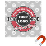 Logo & Tag Line Square Car Magnet - 6" w/ Logos