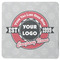 Logo & Tag Line Square Coaster Rubber Back - Single