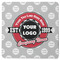 Logo & Tag Line Square Rubber Backed Coaster - Single w/ Logos