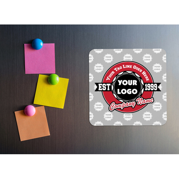Logo & Tag Line Square Fridge Magnet - LIFESTYLE