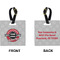 Logo & Tag Line Square Luggage Tag (Front + Back)