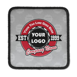 Logo & Tag Line Iron On Square Patch w/ Logos