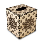 Logo & Tag Line Wood Tissue Box Cover (Personalized)