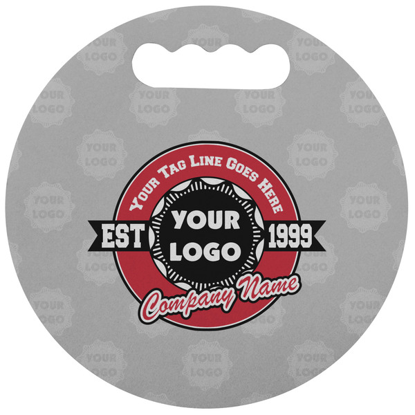 Custom Logo & Tag Line Stadium Cushion - Round (Personalized)