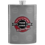 Logo & Tag Line Stainless Steel Flask w/ Logos