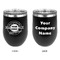 Logo & Tag Line Stainless Wine Tumblers - Black - Double Sided - Approval
