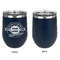 Logo & Tag Line Stainless Wine Tumblers - Navy - Single Sided - Approval