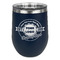 Logo & Tag Line Stainless Wine Tumblers - Navy - Single Sided - Front