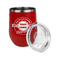 Logo & Tag Line Stainless Wine Tumblers - Red - Double Sided - Alt View