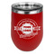 Logo & Tag Line Stemless Stainless Steel Wine Tumbler - Red - Double-Sided (Personalized)
