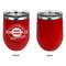 Logo & Tag Line Stainless Wine Tumblers - Red - Single Sided - Approval