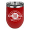 Logo & Tag Line Stainless Wine Tumblers - Red - Single Sided - Front