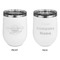 Logo & Tag Line Stainless Wine Tumblers - White - Double Sided - Approval