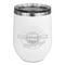 Logo & Tag Line Stainless Wine Tumblers - White - Single Sided - Front