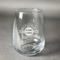 Logo & Tag Line Stemless Wine Glass - Laser Engraved (Personalized)