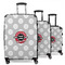 Logo & Tag Line 3-Piece Luggage Set - 20" Carry On - 24" Medium Checked - 28" Large Checked w/ Logos