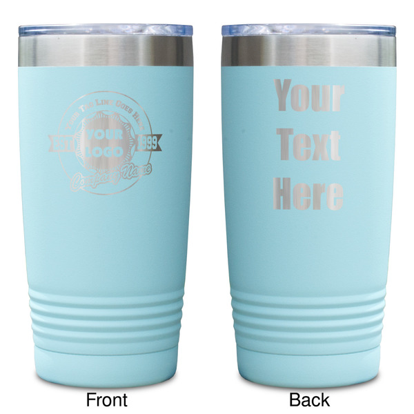 Logo & Tag Line Teal Polar Camel Tumbler - 20oz -Double Sided - Approval