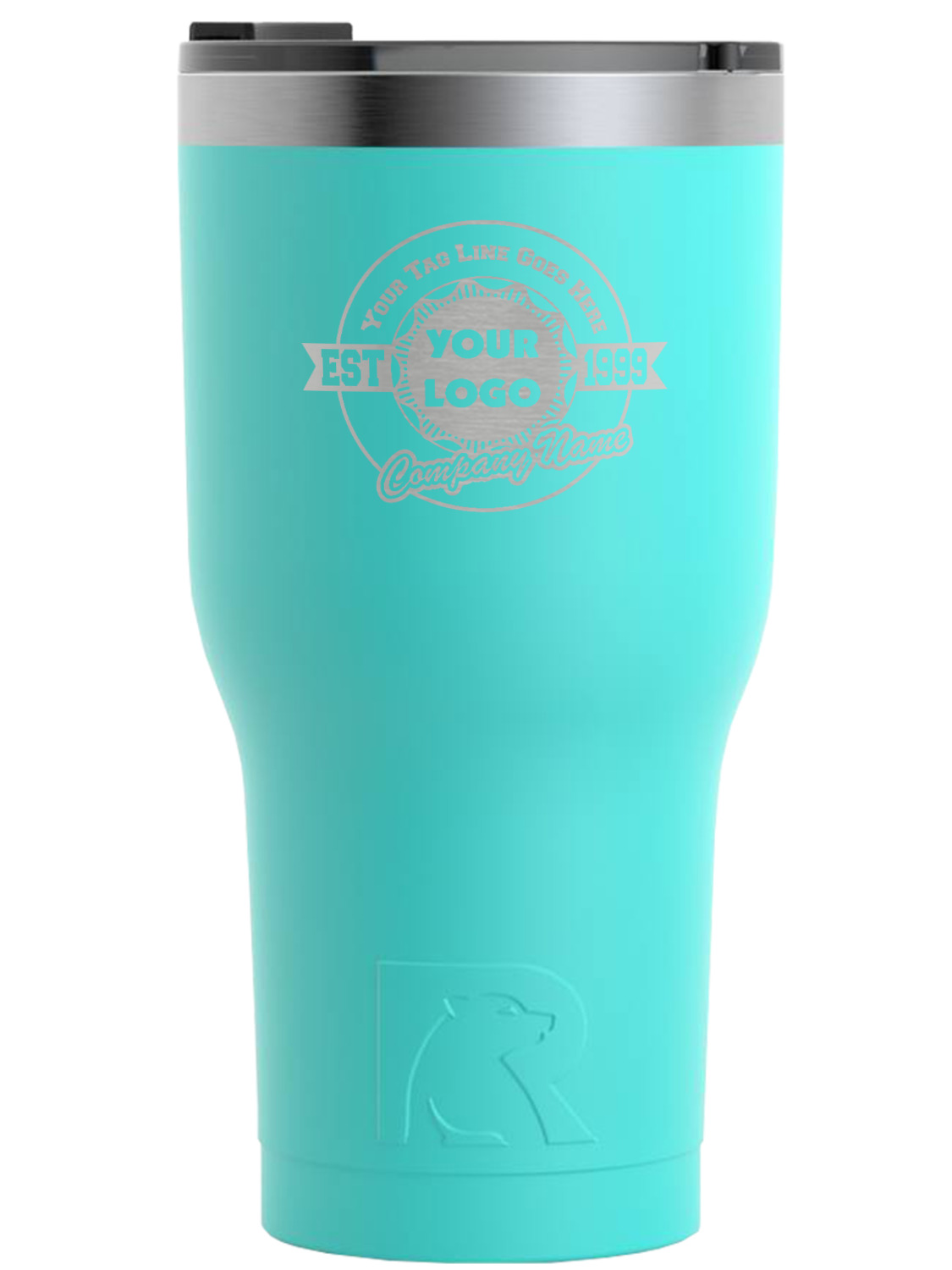 https://www.youcustomizeit.com/common/MAKE/1634642/Logo-Tag-Line-Teal-RTIC-Tumbler-Front.jpg?lm=1688678423