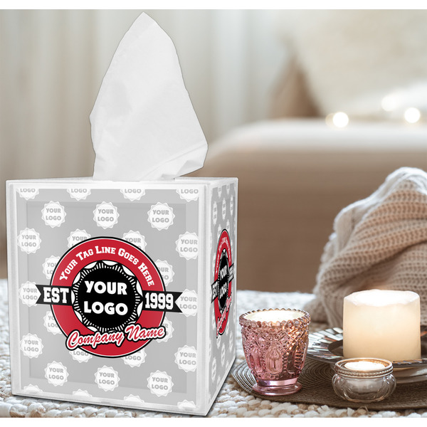 Logo & Tag Line Tissue Box - LIFESTYLE