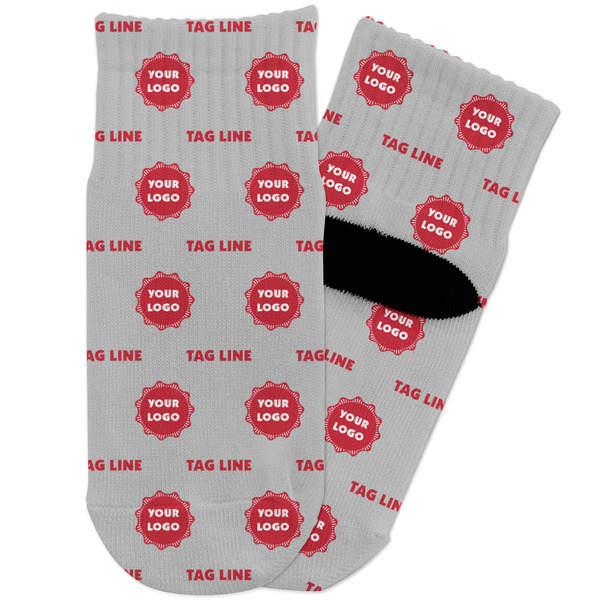 Custom Logo & Tag Line Toddler Ankle Socks (Personalized)