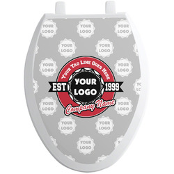 Logo & Tag Line Toilet Seat Decal - Elongated (Personalized)