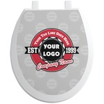 Logo & Tag Line Toilet Seat Decal - Round (Personalized)