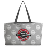 Logo & Tag Line Beach Totes Bag - w/ Black Handles w/ Logos