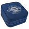Logo & Tag Line Travel Jewelry Boxes - Leather - Navy Blue - Angled View