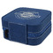 Logo & Tag Line Travel Jewelry Boxes - Leather - Navy Blue - View from Rear