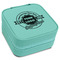 Logo & Tag Line Travel Jewelry Boxes - Leatherette - Teal - Angled View