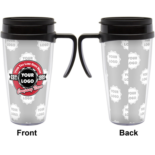 Logo & Tag Line Travel Mug with Black Handle - Approval