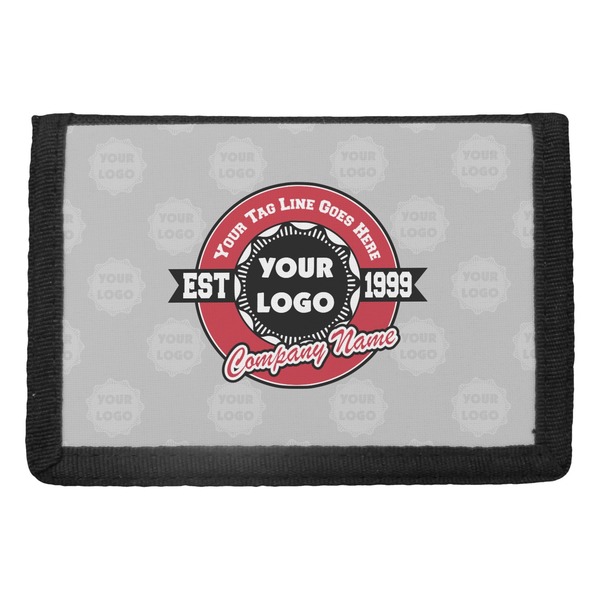 Custom Logo & Tag Line Trifold Wallet w/ Logos