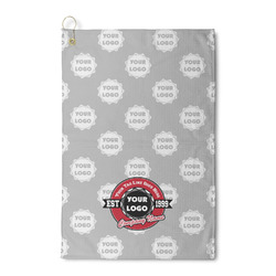 Logo & Tag Line Waffle Weave Golf Towel w/ Logos