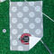 Logo & Tag Line Waffle Weave Golf Towel - In Context
