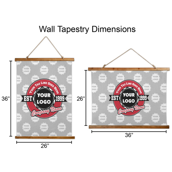 Logo & Tag Line Wall Hanging Tapestries - Parent/Sizing