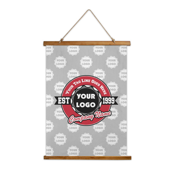 Custom Logo & Tag Line Wall Hanging Tapestry - Tall w/ Logos