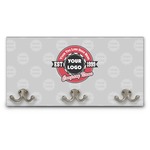 Logo & Tag Line Wall Mounted Coat Rack w/ Logos