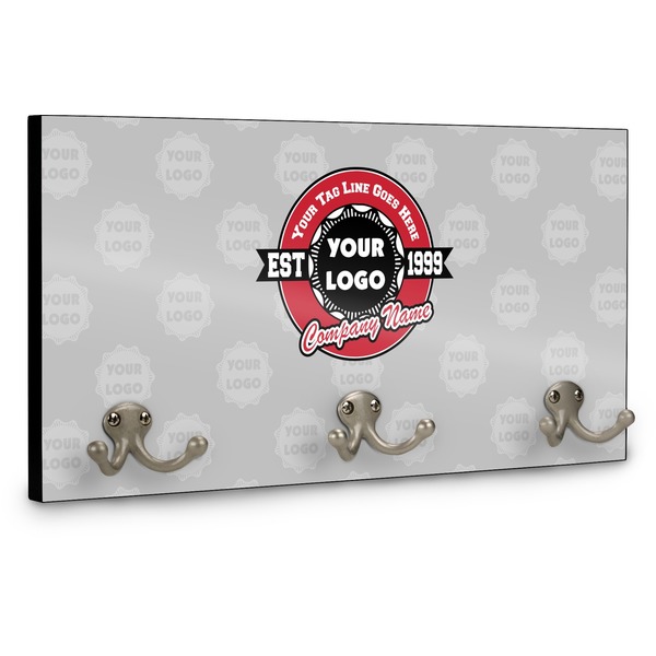 Logo & Tag Line Wall Mounted Coat Hanger - Side View