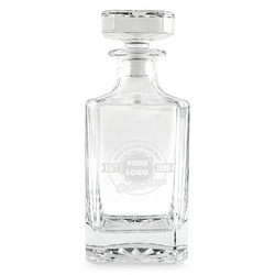 Logo & Tag Line Whiskey Decanter - 26 oz Square (Personalized)