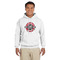 Logo & Tag Line Hoodie - White - Small (Personalized)